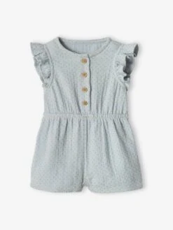Combi-short En Gaze De Coton Bébé Terracotta Imprimé - Vertbaudet