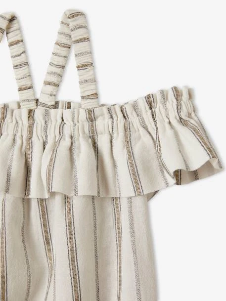Combinaison Courte Bébé Rayée Ivoire Rayé - Vertbaudet – Image 3
