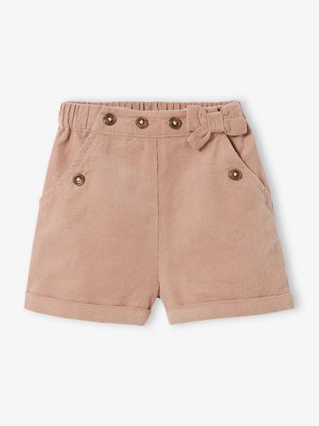 Ensemble 3 Pièces Bébé Short En Velours, T-shirt Et Bandeau Bleu Foncé Rayé - Vertbaudet – Image 3