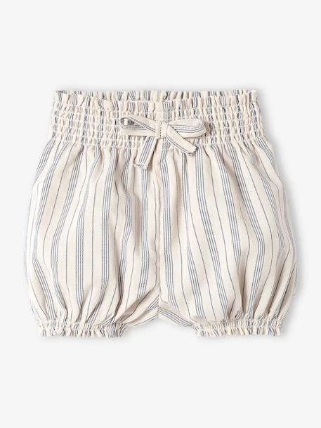 Ensemble Bébé Blouse, Short Et Bandeau Beige Clair Rayé - Vertbaudet – Image 3