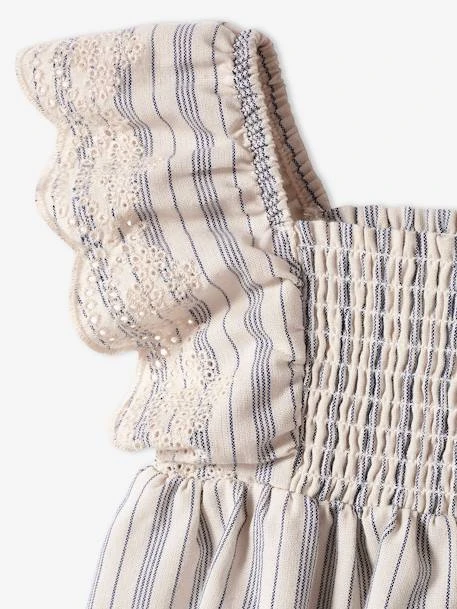 Ensemble Bébé Blouse, Short Et Bandeau Beige Clair Rayé - Vertbaudet – Image 6