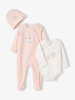 Ensemble Bébé Fille Dors-bien + Body + Bonnet Disney® Marie Les Aristochats Rose - Disney