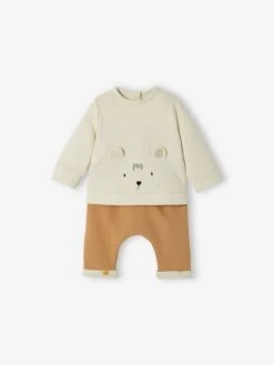 Ensemble Bébé Naissance Sweat Frimousse + Pantalon Personnalisable Encre - Vertbaudet