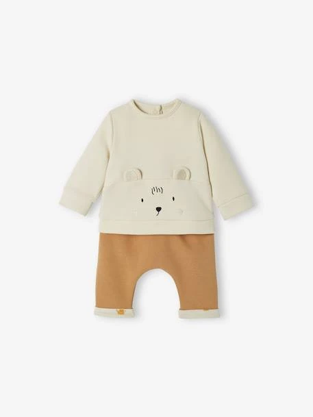 Ensemble Bébé Naissance Sweat Frimousse + Pantalon Personnalisable Encre - Vertbaudet