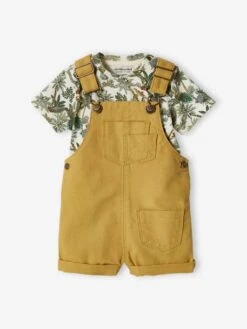 Ensemble Bébé Salopette Et T-shirt Exotique Bronze - Vertbaudet