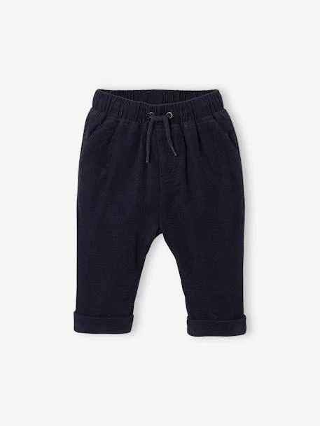 Ensemble Bébé Sweat + Pantalon En Velours Chocolat Rayé - Vertbaudet – Image 3