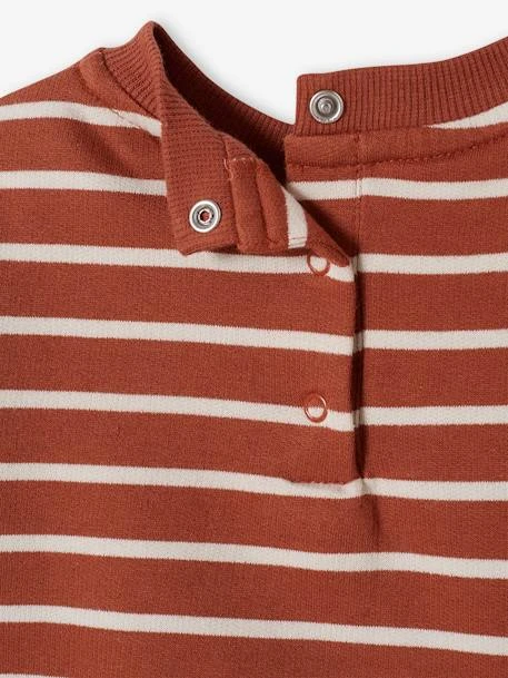 Ensemble Bébé Sweat + Pantalon En Velours Chocolat Rayé - Vertbaudet – Image 6