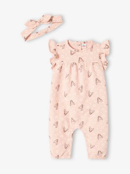 Ensemble Fille 2 Pièces Disney® Bambi Combinaison + Bandeau Vieux Rose - Disney