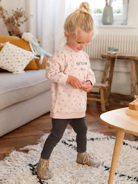 Ensemble Robe + Legging Bébé Personnalisable Rose Imprimé - Vertbaudet