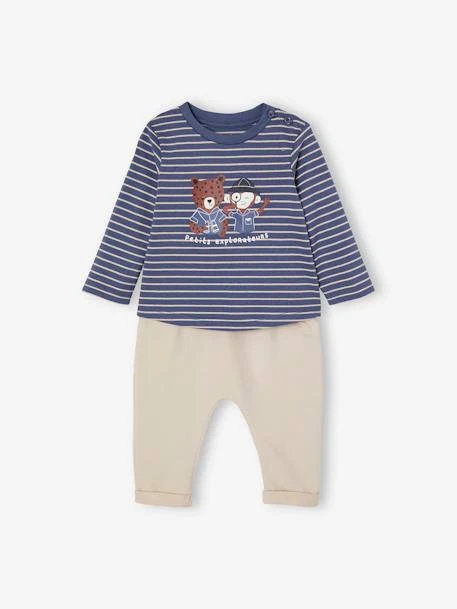 Ensemble T-shirt Et Pantalon Molleton Bébé Indigo - Vertbaudet – Image 3