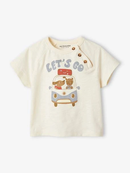 Ensemble Tee-shirt Manches Courtes + Pantalon Bébé écru - Vertbaudet – Image 2