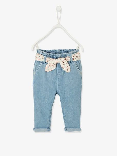 Jean Avec Ceinture En Tissu Bébé Double Stone - Vertbaudet – Image 3