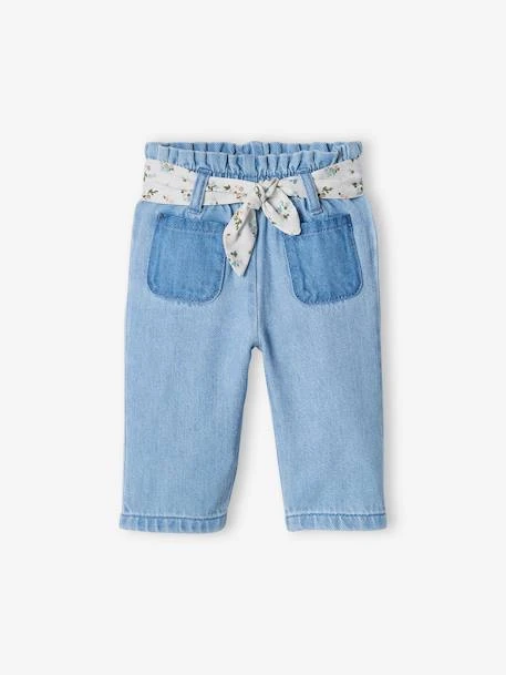 Jean Large En Denim Bébé Ceinture En Tissu Denim Bleached - Vertbaudet – Image 3