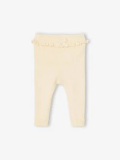 Legging En Tricot Bébé Beige - Vertbaudet
