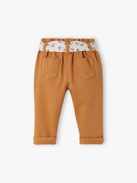 Pantalon Avec Ceinture En Tissu Bébé Vert Grisé - Vertbaudet – Image 2