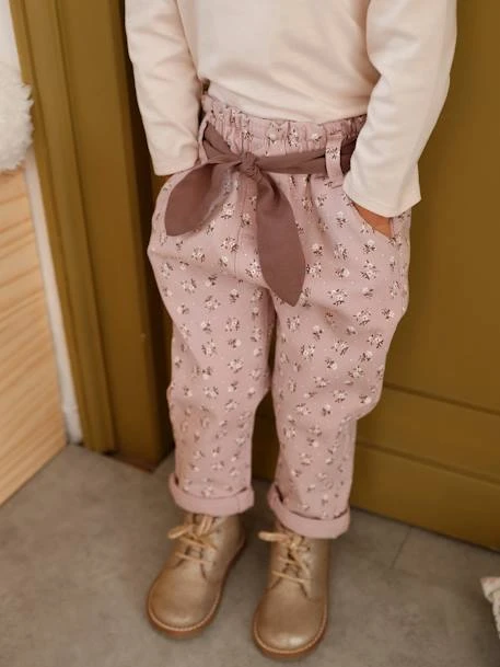 Pantalon Avec Ceinture En Tissu Bébé Vert Grisé - Vertbaudet – Image 4