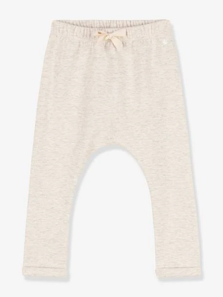 Pantalon Bébé En Jersey épais PETIT BATEAU Beige Chiné - Petit Bateau