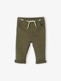 Pantalon Bébé Taille élastiquée Kaki - Vertbaudet