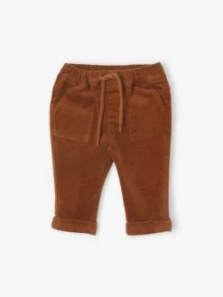 Pantalon En Velours Côtelé Bébé Noisette - Vertbaudet