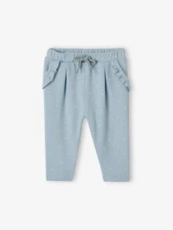 Pantalon Molleton Bébé Fille Bleu Ciel - Vertbaudet