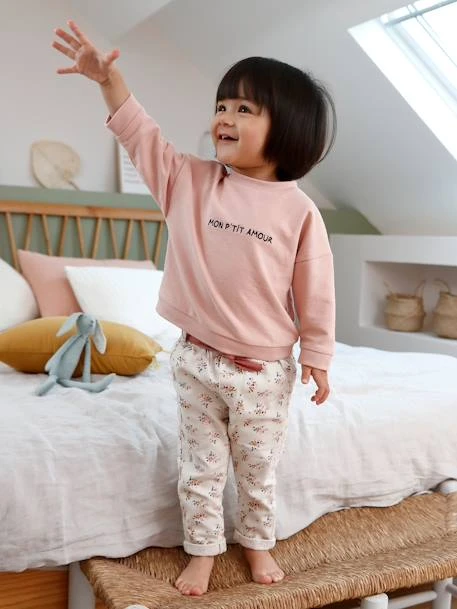 Pantalon Paperbag Bébé Avec Ceinture Beige Clair Imprimé - Vertbaudet – Image 2