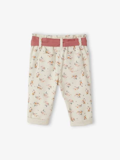 Pantalon Paperbag Bébé Avec Ceinture Beige Clair Imprimé - Vertbaudet – Image 4