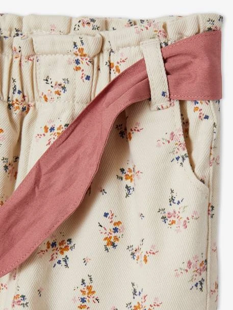 Pantalon Paperbag Bébé Avec Ceinture Beige Clair Imprimé - Vertbaudet – Image 5