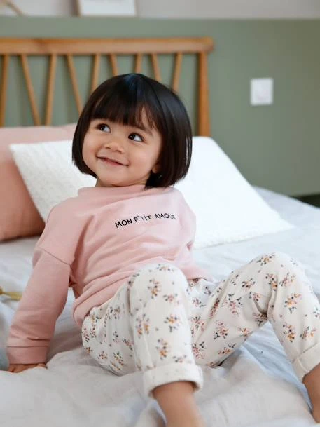 Pantalon Paperbag Bébé Avec Ceinture Beige Clair Imprimé - Vertbaudet