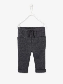 Pantalon Pied De Poule Bébé En Molleton Carreaux Anthracite - Vertbaudet