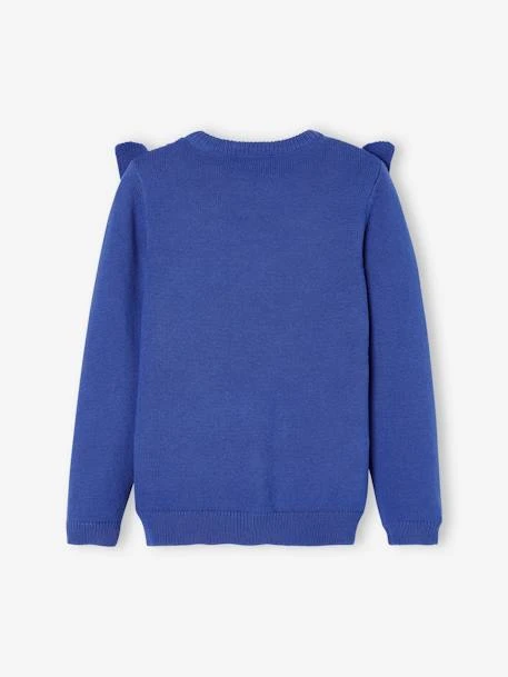 Pull à Volant Fille Détail Maille Ajourée Bleu - Vertbaudet – Image 2