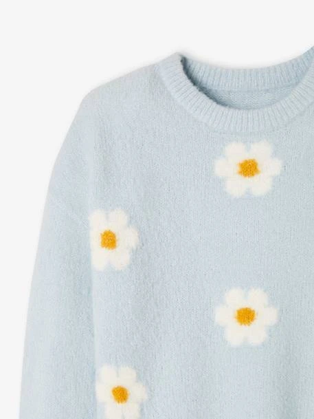 Pull Jacquard Duveteux Fille Bleu Ciel - Vertbaudet – Image 3