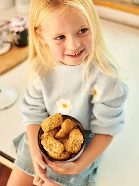 Pull Jacquard Duveteux Fille Bleu Ciel - Vertbaudet – Image 5