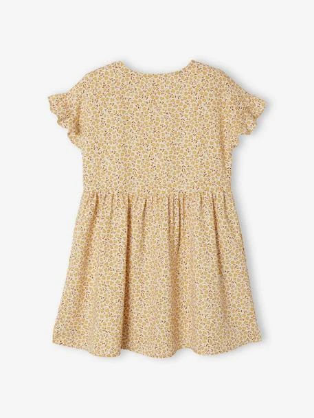 Robe Boutonnée à Fleurs Fille écru - Vertbaudet – Image 2