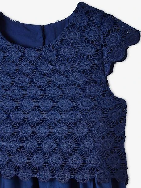 Robe De Cérémonie Effet 2 En 1 Superposition En Macramé Fille Ivoire - Vertbaudet – Image 3