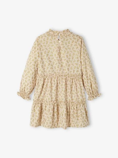 Robe De Fête à Volants Fille Motifs Houx Beige Poudré - Vertbaudet – Image 2