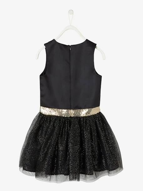 Robe De Fête Fille En Satin Et Tulle Irisé Noir - Vertbaudet – Image 2