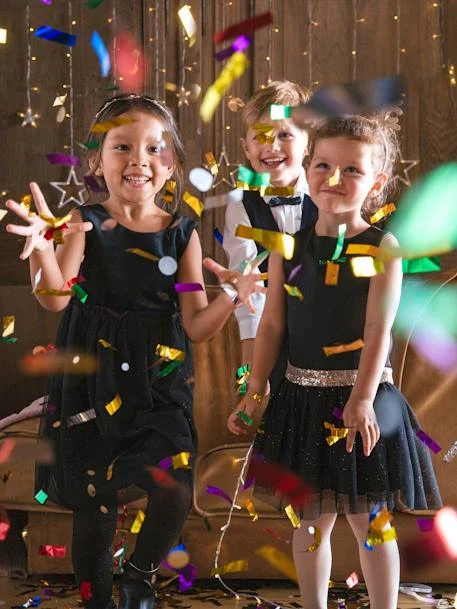 Robe De Fête Fille En Satin Et Tulle Irisé Noir - Vertbaudet – Image 6