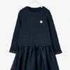 Robe De Noël Fille Bi-matière Encre - Vertbaudet