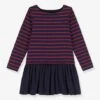 Robe Rayée En Coton épais Et Gaze De Coton PETIT BATEAU Bleu - Petit Bateau