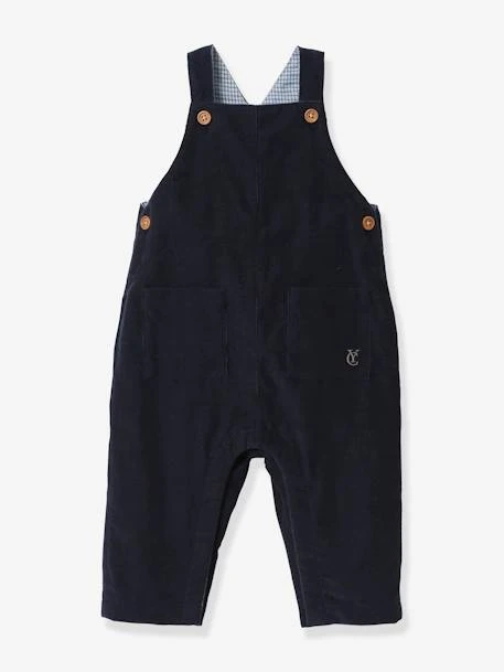 Salopette Bébé CYRILLUS En Velours Marine - Cyrillus