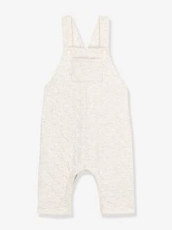 Salopette Longue Bébé En Tubique Matelassé - PETIT BATEAU Beige Chiné - Petit Bateau