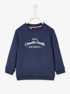 Sweat Enfant Notre Chouette Famille Collection Capsule Vertbaudet Fabrication Française Encre - Vertbaudet