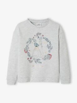 Sweat Fille Disney® Frozen Gris Chiné - Reine Des Neiges