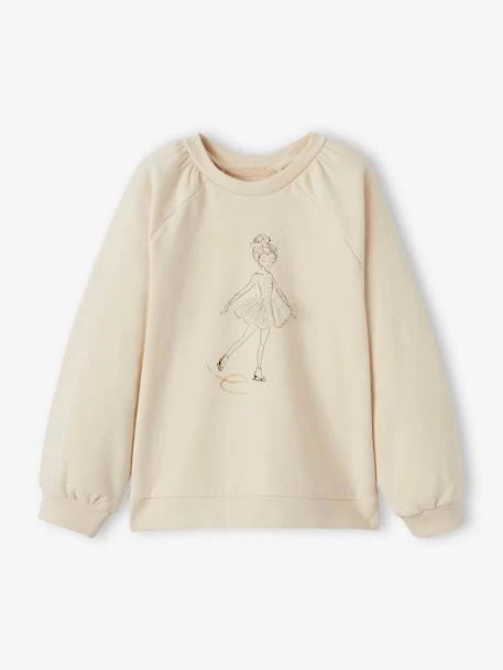 Sweat Motif égérie Détails Fantaisie Fille Beige - Vertbaudet – Image 3