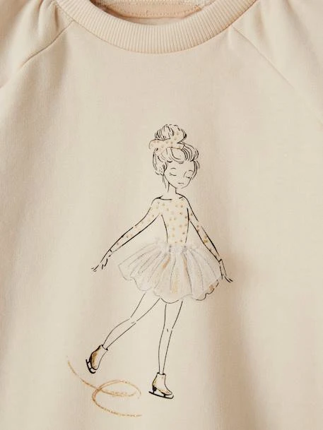 Sweat Motif égérie Détails Fantaisie Fille Beige - Vertbaudet – Image 5