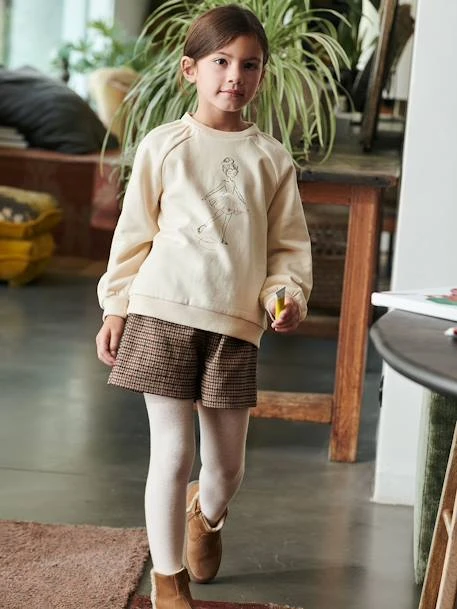 Sweat Motif égérie Détails Fantaisie Fille Beige - Vertbaudet – Image 6