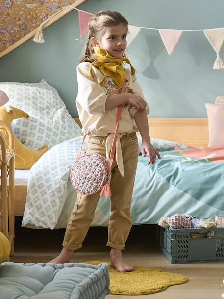 Sweat Motifs Fleurs Anim Irisée Et Bouclettes Fille Manches 3/4 écru - Vertbaudet – Image 5