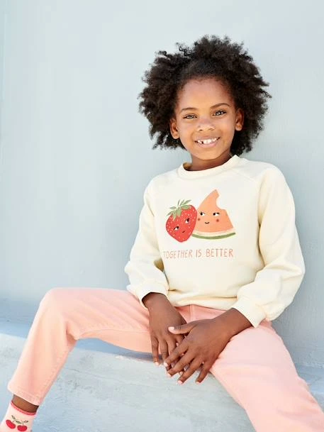 Sweat Motifs Fruits Fille Rose Pâle - Vertbaudet – Image 5