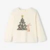 T-shirt Sapin Bébé Manches Longues écru - Vertbaudet